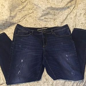Womens size 16 distressed skinny jeans